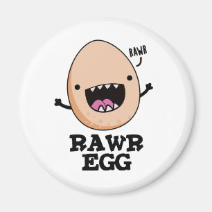 Aimant Oeuf Rawg Funny Roaring Pun Oeuf Raw