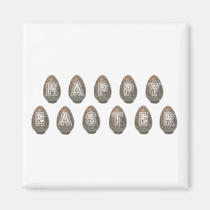 Aimant Oeufs de pâques heureux
