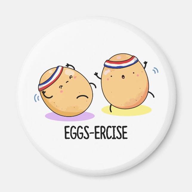 Aimant Oeufs Percer Funny Aerobic Eggs Pun (Devant)