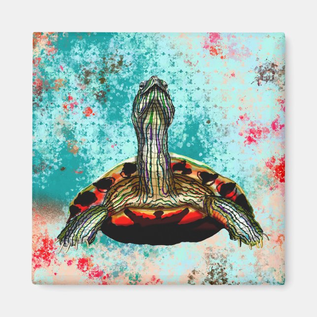 Aimant Oeuvre Abstraite de tortue (Devant)