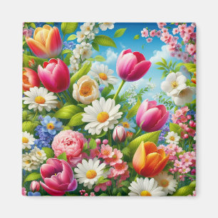 Aimant OEuvre florale/printanière