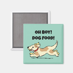 Aimant Oh Boy Chien Nourriture Affamé Chiot Illustration 