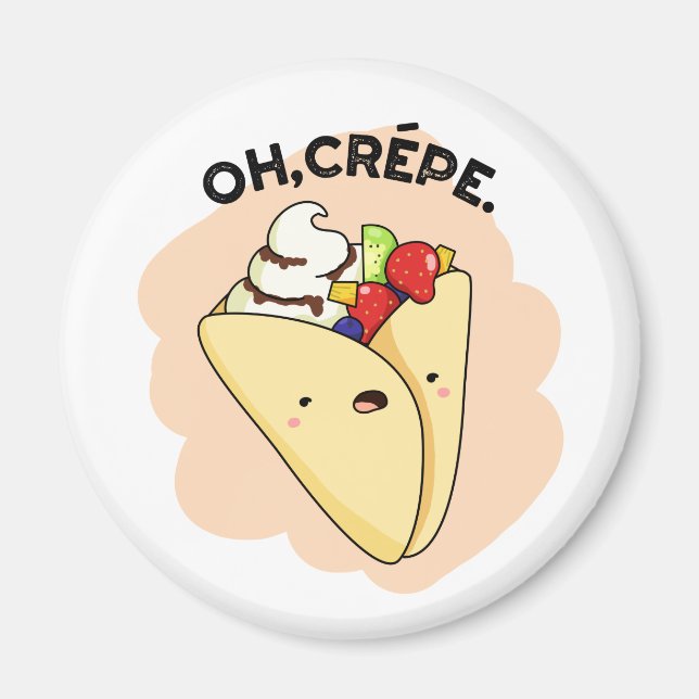 Aimant Oh Crepe amusant jeu de nourriture (Devant)