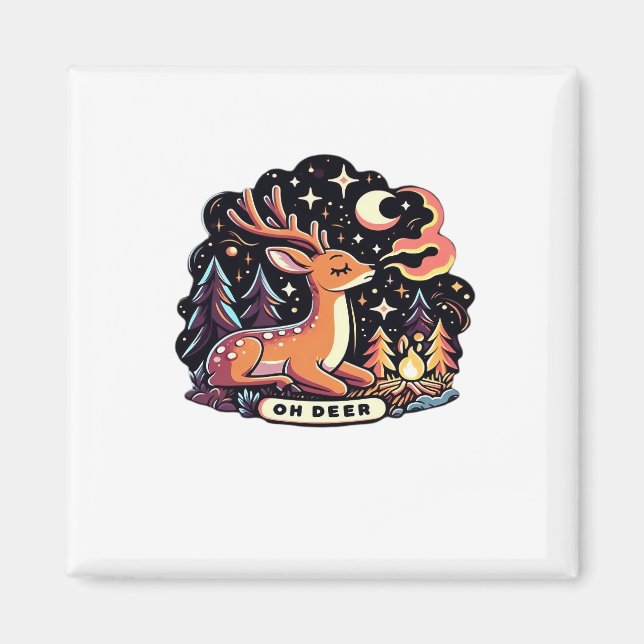 Aimant Oh Deer Contemporary Graphic Vibe  (Devant)