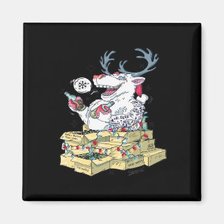 Aimant Oh Deer Drunk Reindeer Celebrating Christmas Festi