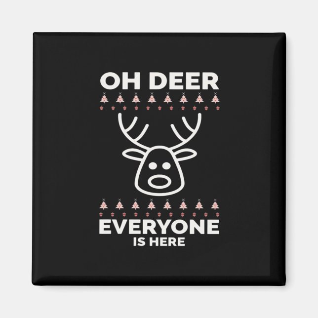 Aimant Oh Deer Everyone Is Here Modern Style  (Devant)