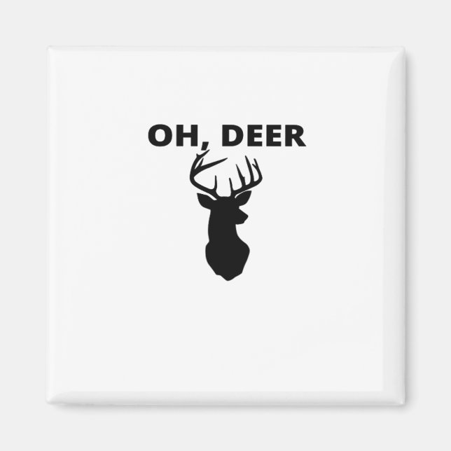 Aimant Oh Deer Oh Dear Whimsical Art Style  (Devant)