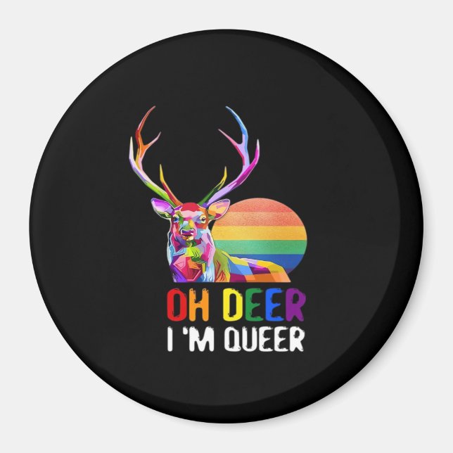 Aimant Oh Deer Queer Minimal Modern Style  (Devant)