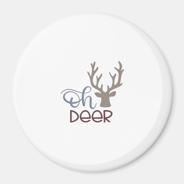 Aimant Oh Deer Retro Classic Design  (Devant)