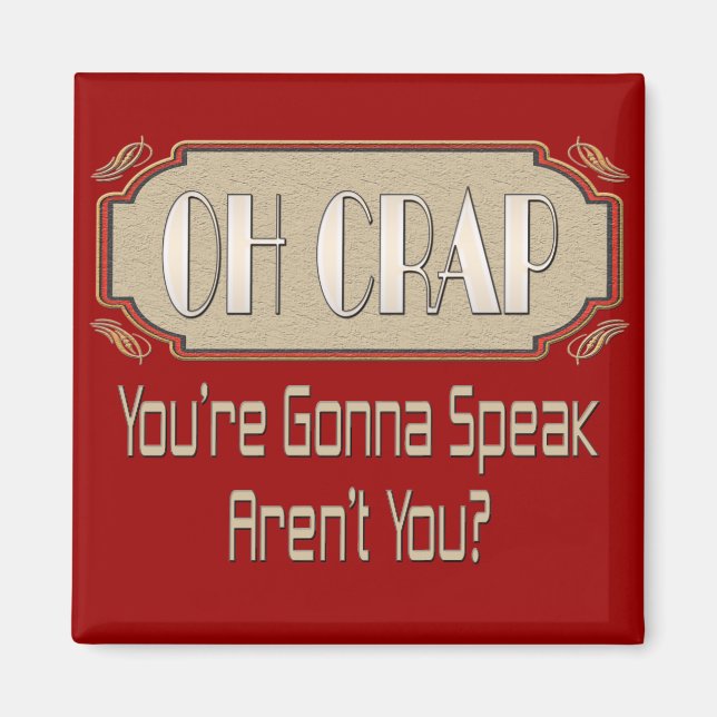 Aimant Oh merde (Devant)