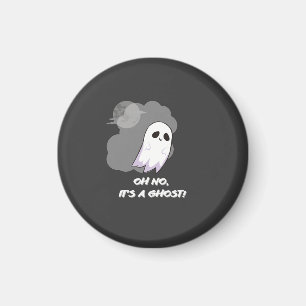 Aimant Oh non, c'est un fantôme ! Joli noir Halloween