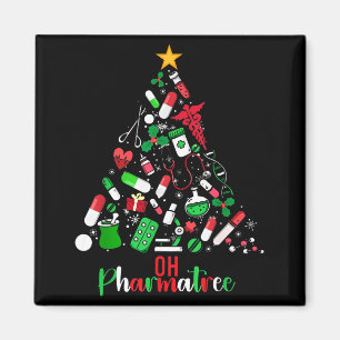 Aimant Oh Pharmatree Pharmacie Noël Technicien en pharmac