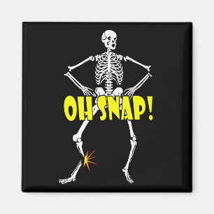 Aimant Oh Snap, Funny Skeleton Halloween