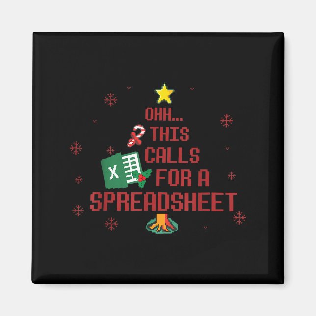 Aimant Ohhh This Calls For A Spreadsheet Ugly Christmas S (Devant)