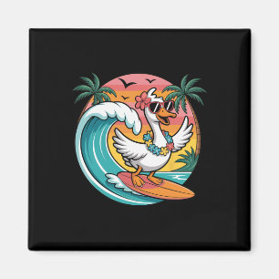 Aimant Oie de surf Rétro Hawaïen Été Vibes Plage De