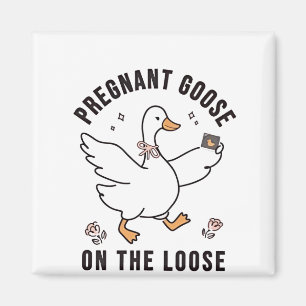Aimant Oie enceinte en liberté Oie de grossesse Oiseau