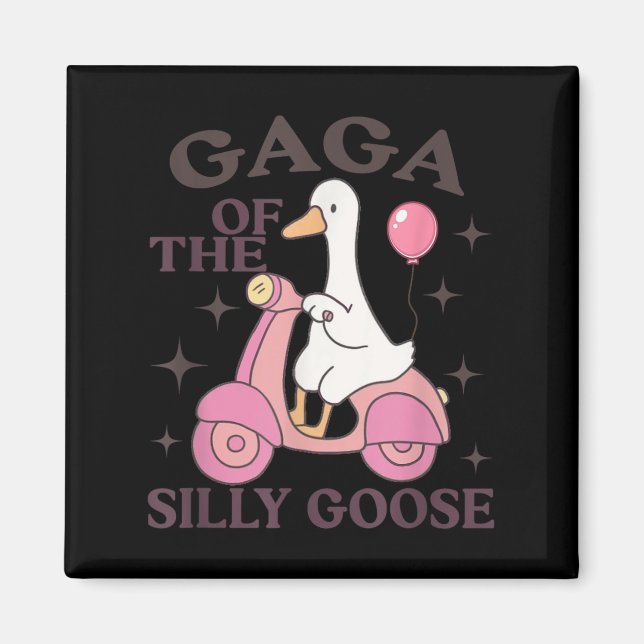 Aimant Oie Gaga Sur L'Oie Loose Drôle Anniversaire Corres (Devant)
