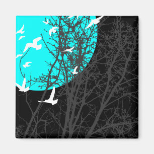 Aimant oiseau à silhouette