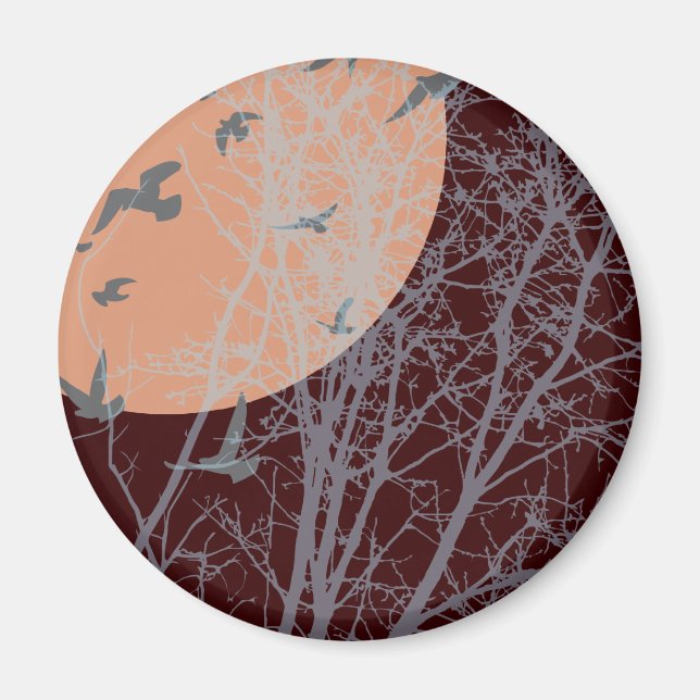 Aimant oiseau à silhouette (Devant)