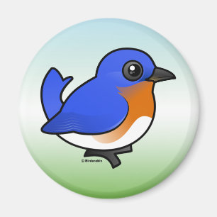 Aimant Oiseau bleu oriental mignon