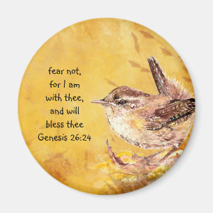 Aimant Oiseau d'aquarelle d'encouragement de crainte pas