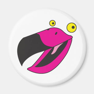 Aimant Oiseau de becher avec le visage drôle