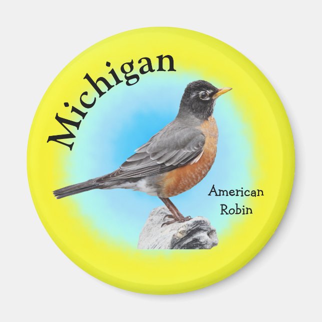 Aimant Oiseau d'État du Michigan (Devant)