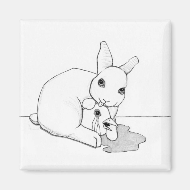 Aimant oiseau et lapin (2/3) (2"x2") (Devant)