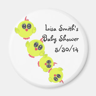 Aimant Oiseau jaune vert bébé