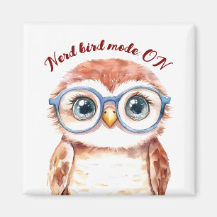 Aimant Oiseau Nerd geek