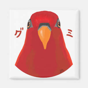 Aimant Oiseau rouge "GUMI"