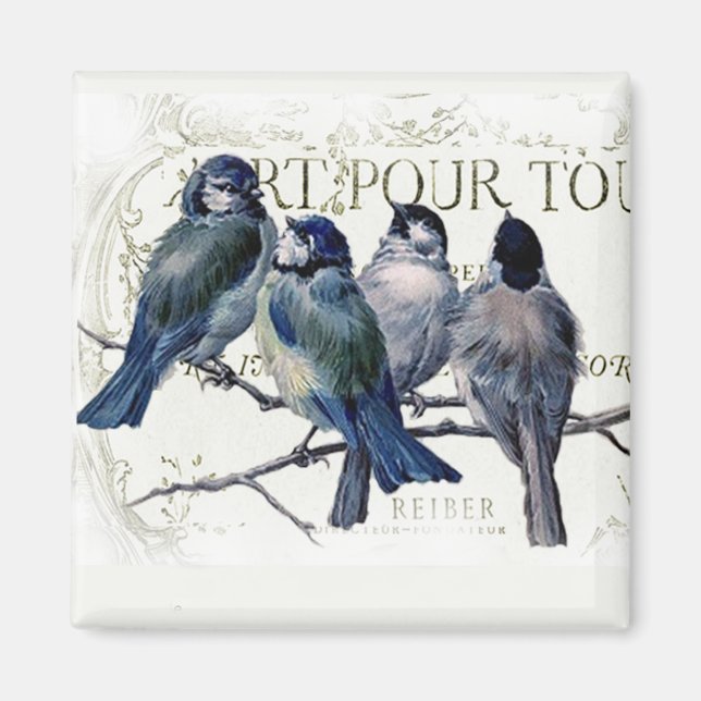 Aimant Oiseaux sur une branche (Devant)