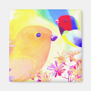 Aimant Oiseaux Tie-Dye lumineux