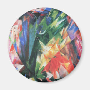 Aimant Oiseaux (Vogel) par Franz Marc, Art Cubisme Vintag