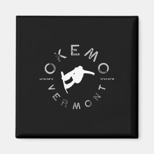 Aimant Okemo Mountain Vermont Graphic Vintage Snowboard T