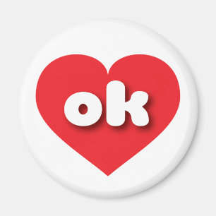 Aimant Oklahoma coeur rouge - I love ok
