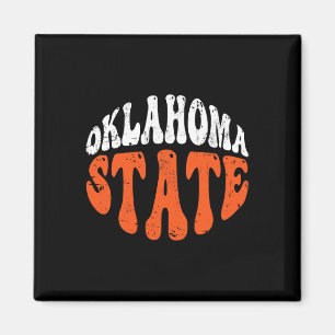 Aimant Oklahoma State Tee.retro Design Distressed Vintage