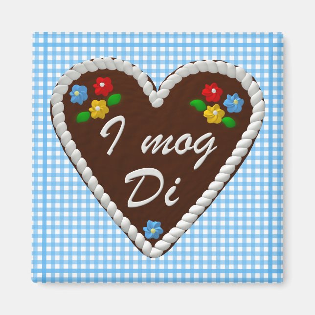 Aimant Oktoberfest Heart "I mog Di" (Devant)