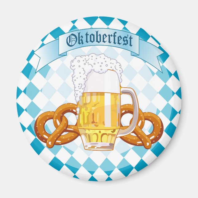 Aimant Oktoberfest Pretzels & Beer (Devant)