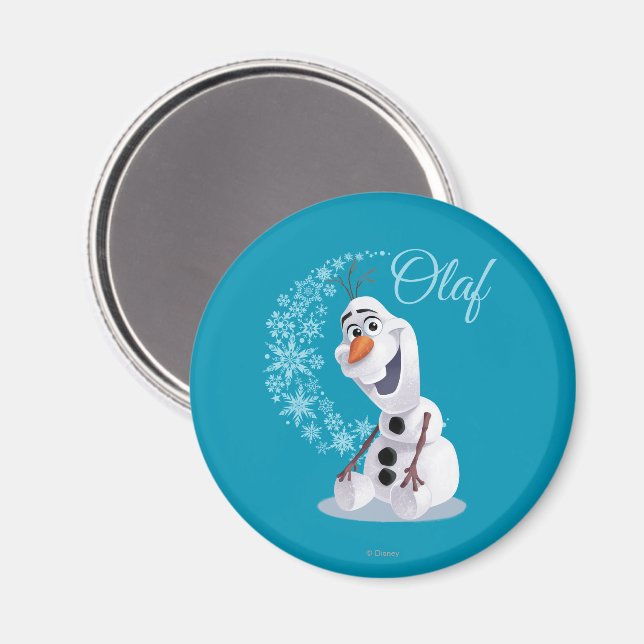 Aimant Olaf congelé de Disney | Vague de flocons de neige (Recto/Verso)
