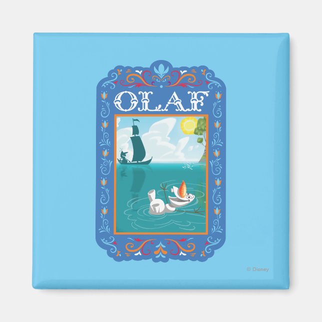 Aimant Olaf | Flotter dans l'eau (Devant)