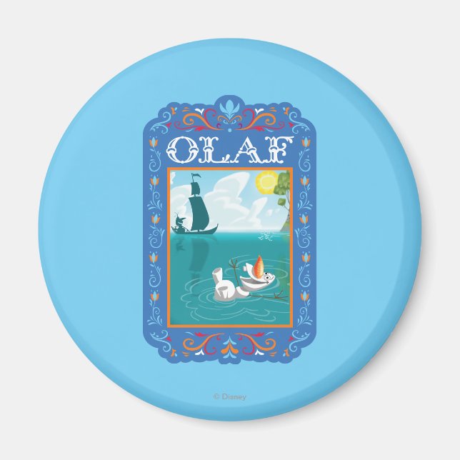 Aimant Olaf | Flotter dans l'eau (Devant)