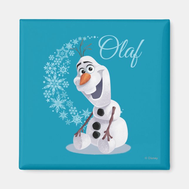 Aimant Olaf | Vague de flocons de neige (Devant)