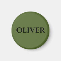 Olive Green et minimaliste Nom noir