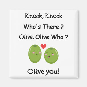 Aimant Olive You Pun