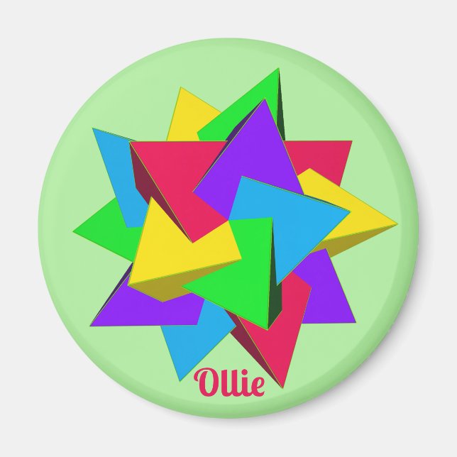 AIMANT OLLIE ~ POLYHEDRA ~ MULTICOLOURED ~  (Devant)