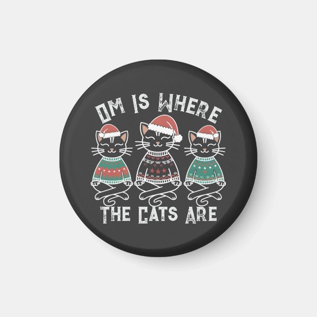 Aimant Om est l'endroit où les chats sont festifs (Devant)