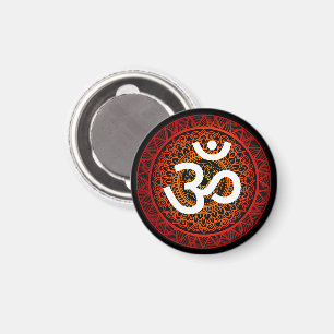 Aimant Om Mandala Red Root Chakra