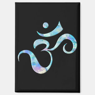 Aimant Om Marbré Turquoise