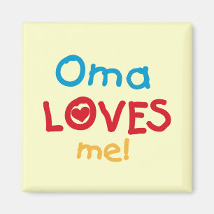 Aimant Oma aime mes t-shirts et cadeaux